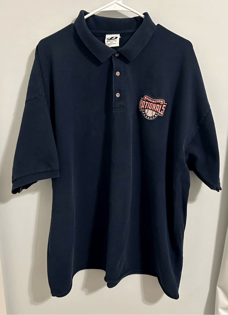 Washington Nationals MLB Men’s Blue Polo Shirt 2005 First Season Sz 2XL Dynasty